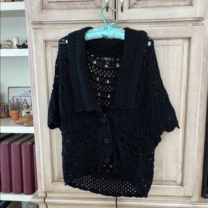 Style & Co Women's Black Knit shrug Sweater Sz XL